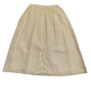Vintage Gaytown Sportswear Toronto Linen/Polyester Skirt - Cream Size Medium